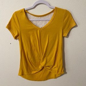 Yellow tied tee